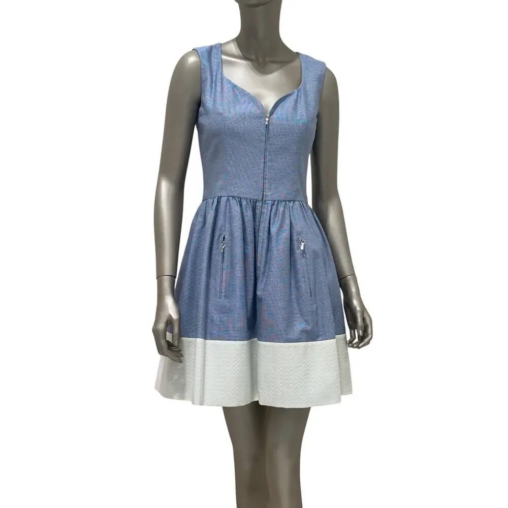 Chanel Blue Dress with Cape – Spring 2013 Collection – Sz. 36